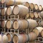 wine kegs at SAMsARA's custom crush storage facility in Santa Barbara