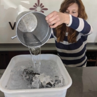 sarah ensuring water to ice bath